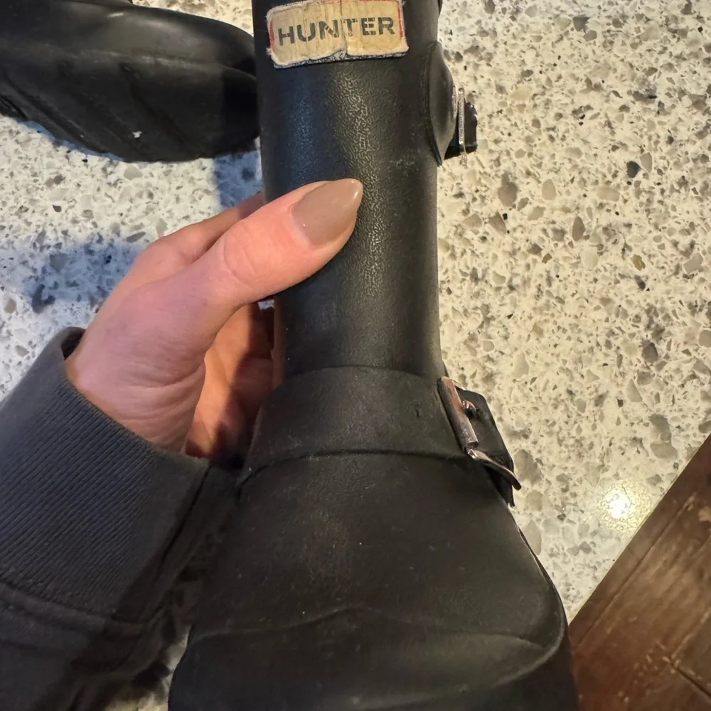 Hunter Kids Classic Black Biker Rain Boots| Discontinued|